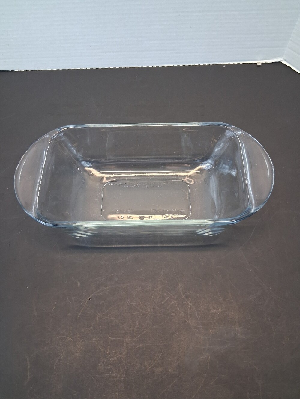 Anchor Hocking 5x9 Loaf Pan 1.5 Qt Clear Glass Baking Dish Oven Basics 81933 USA